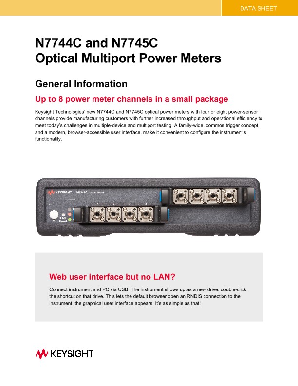 N7744C and N7745C Optical Multiport Power Meters | Keysight